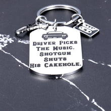 Load image into Gallery viewer, Funny Christmas Gifts Supernatural Merchandise Keychain for Women Men Supernatural Fan Gifts for New Driver Trucker Musician Brother Best Friends Birthday Gifts TV Show Merchandise Charms Jewelry