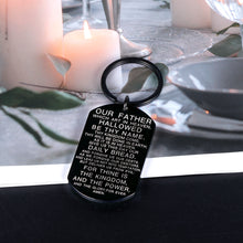 Load image into Gallery viewer, Christmas Christian Gifts for Women Men The Lord's Prayer Keychain Inspirational Bible Verse Quotes Church Religious Believer Present for Son Daughter Dad Mom Birthday Thanksgiving Jewelry
