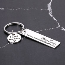 Load image into Gallery viewer, Valentines Day Gifts for Him Her Drive Safe Keychain for Boyfriend Husband from Wife Girlfriend Anniversary Engagement Christmas Birthday Gifts for Lover Groom Fiancé Son Daughter New Driver Present