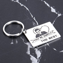 Load image into Gallery viewer, Gifts for Boyfriend Simply The Best Keychain Valentines Day Gifts for Him Her Anniversary for Husband Couple Gifts Best Friend Birthday Gifts for Women Men Schitt C Fans