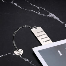 Load image into Gallery viewer, Coworker Gifts for Women Men Thank You Bookmark with Chain for Book Lovers Colleagues Boss Friends Going Away Gift for Coworker Leaving Birthday Retirement Farewell Gifts Female Male Inspirational