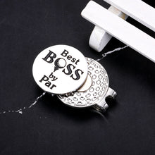 Load image into Gallery viewer, Boss Day Gifts for Men, Boss Gifts for Men Women, Best Boss by Par Golf Ball Marker for Men Magnetic Hat Clip, Employee Appreciation Thank You Gifts for Leader Boss Christmas Retirement Farewell Gifts