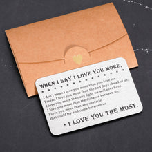 Load image into Gallery viewer, Wallet Insert Card Top Birthday Gifts for Men Boyfriend Best Gifts for Wife Him Husband Anniversary Wedding Gifts Boyfriend Christmas gifts Men Valentines Day Gifts for Husband Groom Girlfriend