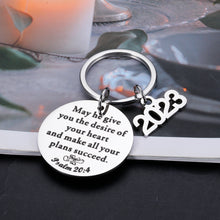Load image into Gallery viewer, Graduation Gifts for Her Him 2023 High School College Graduation Gifts for Her Him Son Daughter Graduation Class of 2023 Gifts Inspirational Christian Bible Graduation Gifts for Women Men Girl Keyring