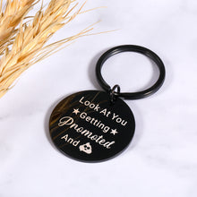 Load image into Gallery viewer, Promotion Gift Key Chain, Promotion Gifts for Women Men Him Girls Boys, New Job Gift, Congratulation Gift, Funny Gag Gifts for Coworker, Coworker Gifts for Women Men Friends, Christmas Gifts
