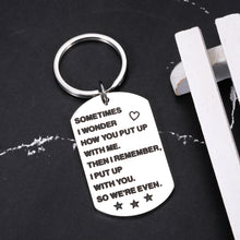 Load image into Gallery viewer, Funny Anniversary for Him Husband Boyfriend Keychain Gifts from Girlfriend Wife Birthday Gifts for Boyfriend Christmas Gifts for Husband Couple Stocking Stuffers for Men Valentines Day Gifts for Him