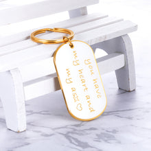 Load image into Gallery viewer, Gifts for Men Anniversary Keychain Gift for Him Husband Boyfriend Funny Valentines Day Birthday Christmas Wedding Present From Her Girlfriend Wife You Have My Heart And My As Key Ring Tag