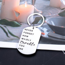 Load image into Gallery viewer, Funny Christmas Gifts Inspirational Keychain for Women Men Birthday Graduation Back To School Gift for Son Daughter from Mom Dad Valentine's Day Thanksgiving Present Motivational Key Ring Tag