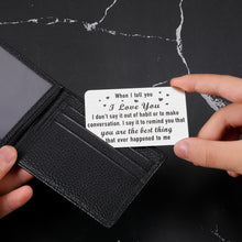 Load image into Gallery viewer, Wallet Insert Card Best Top Birthday Gifts for Boyfriend Men Wife Husband Groom Christmas Valentines Day Anniversary Engagement Wedding Gifts for Couple Unique I Love You Gifts for Him Her Girlfriend
