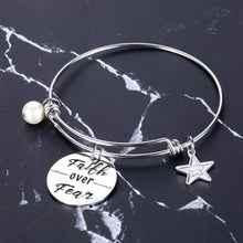 Load image into Gallery viewer, Inspirational Christmas Gifts, Faith Over Fear Bracelet, Faith Gifts for Women Teen Girls Mom Sister Daughter, Girlfriend Besties Best Friends Gifts for Birthday Graduation Back to School Jewelry