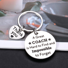 Load image into Gallery viewer, Softball Gifts, Baseball Coach Gifts for Men Women, Coach Keychain, Sports Gifts For Men, Tennis Volleyball Gifts, Thank You Christmas Gifts, For A Great Coach Is Hard To Find