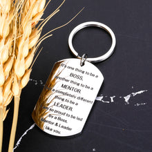 Load image into Gallery viewer, Boss Gifts Appreciation Keychain Mentor Leader Supervisor Thank You Keyring Boss Retirement Leaving Away Present from Staff Employee Office Party Birthday Christmas Thanksgiving Jewelry