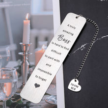 Load image into Gallery viewer, Boss Day Gifts, Boss Lady Gifts for Women, Boss Gifts for Women Men, Thank You Gifts Bookmark for Boss Leader Mentor Supervisor Retirement Goodbye Leaving Going Away Gifts for Boss Christmas Birthday