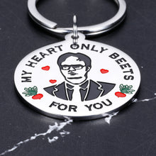 Load image into Gallery viewer, Valentines Day Gifts for Him Her Boyfriend Keychain The Office Merchandise for Fans Funny Gifts for Men Women Husband Birthday Gifts from Wife Girlfriend Fiance Fiancee Anniversary Presents