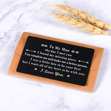 Load image into Gallery viewer, Wallet Insert Card Top Birthday Gifts for Men Boyfriend Anniversary Gifts for Him Boyfriend Christmas Gifts Men Valentines Day Gifts for Husband Groom from Wife Engagement Wedding Gifts for Him