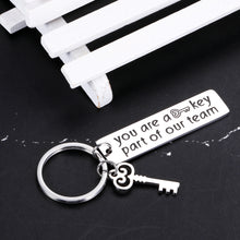 Load image into Gallery viewer, Keychains for Women, Thank You Gifts, Bulk Gifts for Coworkers, Farewell Gifts, Employee Appreciation Gifts, You’re A Key Part of Our Team Keychain for Men Gifts for Christmas