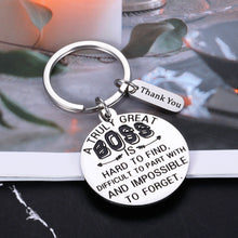 Load image into Gallery viewer, Boss’s Day Keychain Gifts for Women Men Appreciation Retirement Leaving Away Goodbye Farewell Present for Bossman Lady Male Female Boss Jewelry for Birthday Christmas Thanksgiving