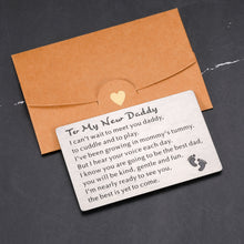 Load image into Gallery viewer, New Dad Gifts for Men Daddy to Be First Time Wallet Card Insert Fathers Day Gift for Dad Expectant Father to Be Husband from Wife Pregnancy Baby Announcement Gift for Soon to Be Dad Birthday Christmas