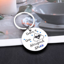 Load image into Gallery viewer, Funny Gifts Poop Emoji Keychain Gift for Teen Girls Boys Gag Gifts Graduation Gifts for Son Daughter from Mom Dad Birthday Come of Age Present Mothers Day Gifts for Mom Don't Do Stupid Key Chains