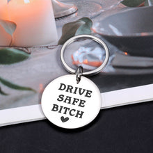 Load image into Gallery viewer, Valentines Day Gifts for Her Friend Gifts for Women Galentines Day Gifts for Friends Valentines Day Gifts for Wife Girlfriend Birthday Gifts for Women New Driver Gifts for Friends Drive Safe Keychain