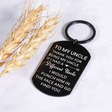 Load image into Gallery viewer, Gifts for Uncles from Niece Nephew Kids, Gag Funny Uncle Gifts Keychain, Thank You for Being My Uncle Gifts for Christmas Uncle's Day Birthday Thanksgiving Fathers Day