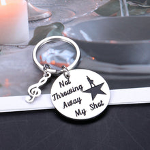 Load image into Gallery viewer, Hamilton Musical Merchandise Inspirational Keychain Gifts Not Throwing Away My Shot Broadway Theater Gift for Birthday Valentines Christmas Graduation Back to School Key Ring for Teen Girls