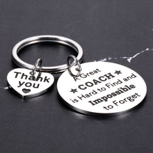 Load image into Gallery viewer, Softball Gifts, Baseball Coach Gifts for Men Women, Coach Keychain, Sports Gifts For Men, Tennis Volleyball Gifts, Thank You Christmas Gifts, For A Great Coach Is Hard To Find