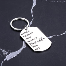 Load image into Gallery viewer, Funny Christmas Gifts Inspirational Keychain for Women Men Birthday Graduation Back To School Gift for Son Daughter from Mom Dad Valentine's Day Thanksgiving Present Motivational Key Ring Tag