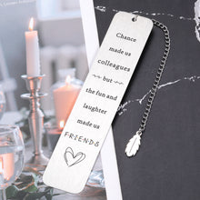 Load image into Gallery viewer, Co worker Leaving Going Away Goodbye Farewell Gifts Bookmark for Coworkers Boss Women Retirement Gifts for Women 2022 Thank You Friendship Gifts for Friends Colleague Boss Day Birthday Christmas Gifts