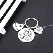 Load image into Gallery viewer, Fathers Day Gifts from Daughter Wife Son, Dad Gifts, Daddy Keychain Gifts, Dad Birthday Gifts From Daughter Son, Gifts for New Dads Stepdad from Kids, Christmas Gift for Dad to Be Husband