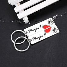 Load image into Gallery viewer, Valentines Day Gifts for Boyfriend from Girlfriend Funny Gamer Gifts Player 1 Player 2 Matching Keychain Gifts for Gamer Couple Anniversary Engagement Birthday Gifts for Husband Fiance from Wife