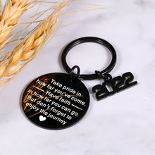 Load image into Gallery viewer, Class of 2022 Graduation Gifts for Her Him Keychain 2022 Medical High School College Graduation Gifts for Son Daughter Boys Girls Inspirational 2022 Grad Gifts for Senior Students Women Men Master PHD