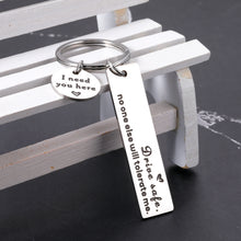 Load image into Gallery viewer, Valentines Day Gifts for Him Her Drive Safe Keychain for Boyfriend Husband from Wife Girlfriend Anniversary Engagement Christmas Birthday Gifts for Lover Groom Fiancé Son Daughter New Driver Present