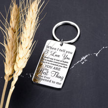 Load image into Gallery viewer, I Love You Gifts for Him Her Keychain for Boyfriend Wife from Husband Couples Keychains for Girlfriend Christmas Present Valentines Day Jewelry for Lover Wedding Anniversary for Fiance Fiancee