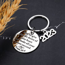 Load image into Gallery viewer, Graduation Gifts for Her Him 2023 High School College Graduation Gifts for Her Him Son Daughter Graduation Class of 2023 Gifts Inspirational Christian Bible Graduation Gifts for Women Men Girl Keyring