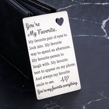 Load image into Gallery viewer, Stocking Stuffers for Men Boyfriend Christmas Gifts for Men Valentine’s Day Gifts for Him Boyfriend Husband Groom Wedding Anniversary Birthday Gift from Wife Girlfriend Couple Gift Wallet Card for Him