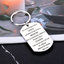 Load image into Gallery viewer, Boss Gifts Appreciation Keychain Mentor Leader Supervisor Thank You Keyring Boss Retirement Leaving Away Present from Staff Employee Office Party Birthday Christmas Thanksgiving Jewelry