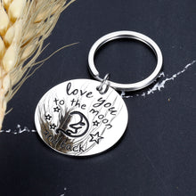 Load image into Gallery viewer, LOVE YOU to The Moon And Back Couple Keychain Gift for Boyfriend Girlfriend Wife Husband Inspirational Charm Key Ring Tag for Dad Mom Daughter Son Encouragement Jewelry for Lovers