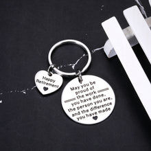 Load image into Gallery viewer, Happy Retirement Gifts for Men Women 2022 Keychain Retirement Appreciation Gifts for Boss Teacher Leader Nurse Coworker Going Away Leaving Gift for Retired Employee Colleague Friend Boss Day Christmas
