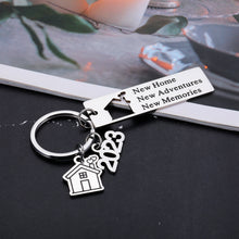 Load image into Gallery viewer, House Warming Gifts New Home, Housewarming Gifts for New house, 2023 New Home Gifts for Home, New Home Gifts for Friend Family Neighbors Coworker Couple Moving House Christmas Gifts New House Keychain