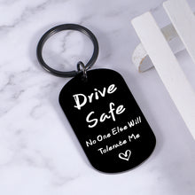 Load image into Gallery viewer, Stocking Stuffers for Men Boyfriend Christmas Gifts for Men Husband Valentine’s Day Gifts for Him Boyfriend Gifts from Girlfriend Birthday Anniversary for Husband Fiance Drive Safe Keychain from Wife