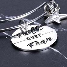 Load image into Gallery viewer, Inspirational Christmas Gifts, Faith Over Fear Bracelet, Faith Gifts for Women Teen Girls Mom Sister Daughter, Girlfriend Besties Best Friends Gifts for Birthday Graduation Back to School Jewelry