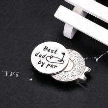 Load image into Gallery viewer, Stepdad Dad Gifts for Fathers Day from Daughter Son Wife, Best Dad by Par Golf Ball Marker Gifts for Men Him, Magnetic Hat Clip, Dad Birthday Gift, New Dad Gifts, Dad Christmas Valentine’s Day Gifts