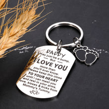 Load image into Gallery viewer, Daddy to Be Gifts Keychain for Men Fathers Day Gift for New Dad to Be Expectant Father to Be Boyfriend Husband from Wife Pregnancy Baby Announcement Gift for Soon to Be Dad Christmas Valentines Gifts