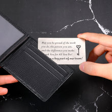 Load image into Gallery viewer, Wallet Card Insert Thank You Gifts for Coworker Bulk Inspirational Teacher Appreciation Gifts for Women Men Boss Day Christmas Going Away Retirement Work Office Gifts for Coworkers Employees Friends