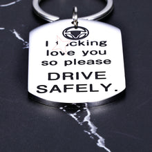 Load image into Gallery viewer, Keychain for Boyfriend Drive Safe I Love You Gifts for Him Husband Cute Gifts Key Chains for Her Girlfriend Wife Valentines Day Anniversary Birthday Christmas Presents Engagement Wedding Jewelry