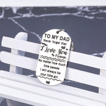 Load image into Gallery viewer, Dad Gifts from Daughter I Love You Keychain for Birthday Christmas Daddy Papa Stepdad Him Men Presents from Kids Girls Women for Father's Day Valentine’s Day Thanksgiving Anniversary