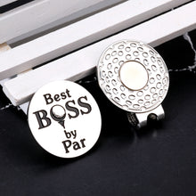 Load image into Gallery viewer, Boss Day Gifts for Men, Boss Gifts for Men Women, Best Boss by Par Golf Ball Marker for Men Magnetic Hat Clip, Employee Appreciation Thank You Gifts for Leader Boss Christmas Retirement Farewell Gifts