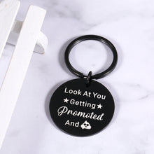 Load image into Gallery viewer, Promotion Gift Key Chain, Promotion Gifts for Women Men Him Girls Boys, New Job Gift, Congratulation Gift, Funny Gag Gifts for Coworker, Coworker Gifts for Women Men Friends, Christmas Gifts