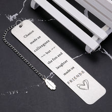 Load image into Gallery viewer, Co worker Leaving Going Away Goodbye Farewell Gifts Bookmark for Coworkers Boss Women Retirement Gifts for Women 2022 Thank You Friendship Gifts for Friends Colleague Boss Day Birthday Christmas Gifts